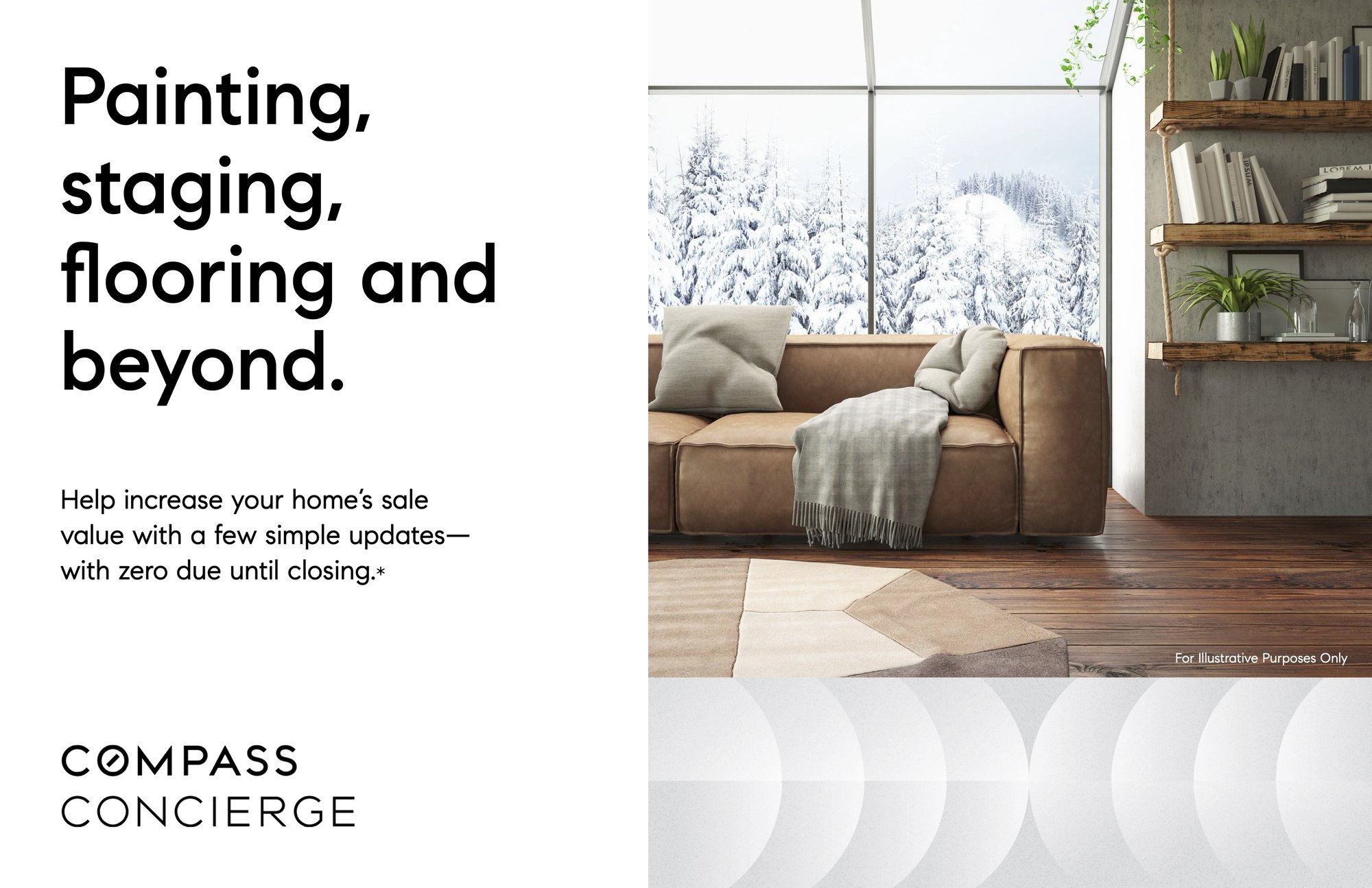 Use Compass Concierge to help increase your home's sale value with a few simple updates- with zero due until closing*  